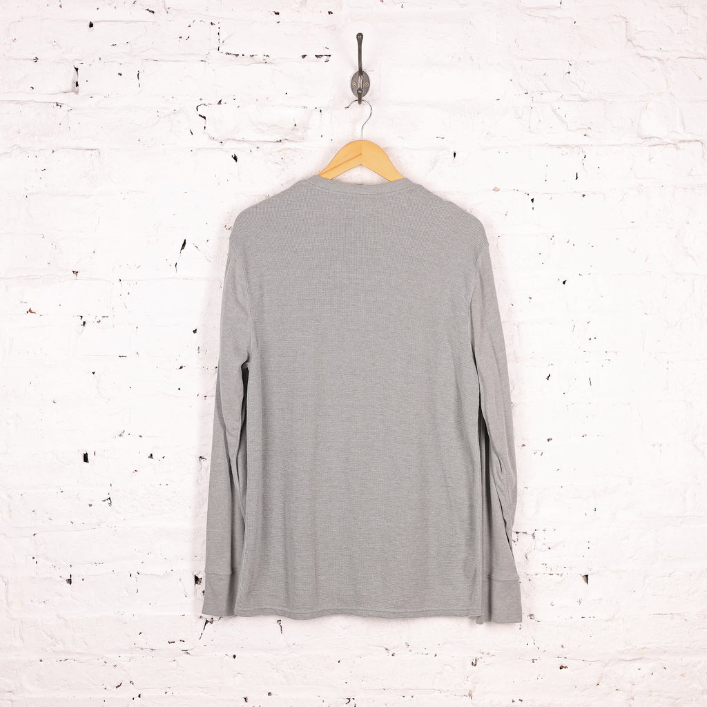 Ralph Lauren Long Sleeve Waffle T Shirt - Grey - L