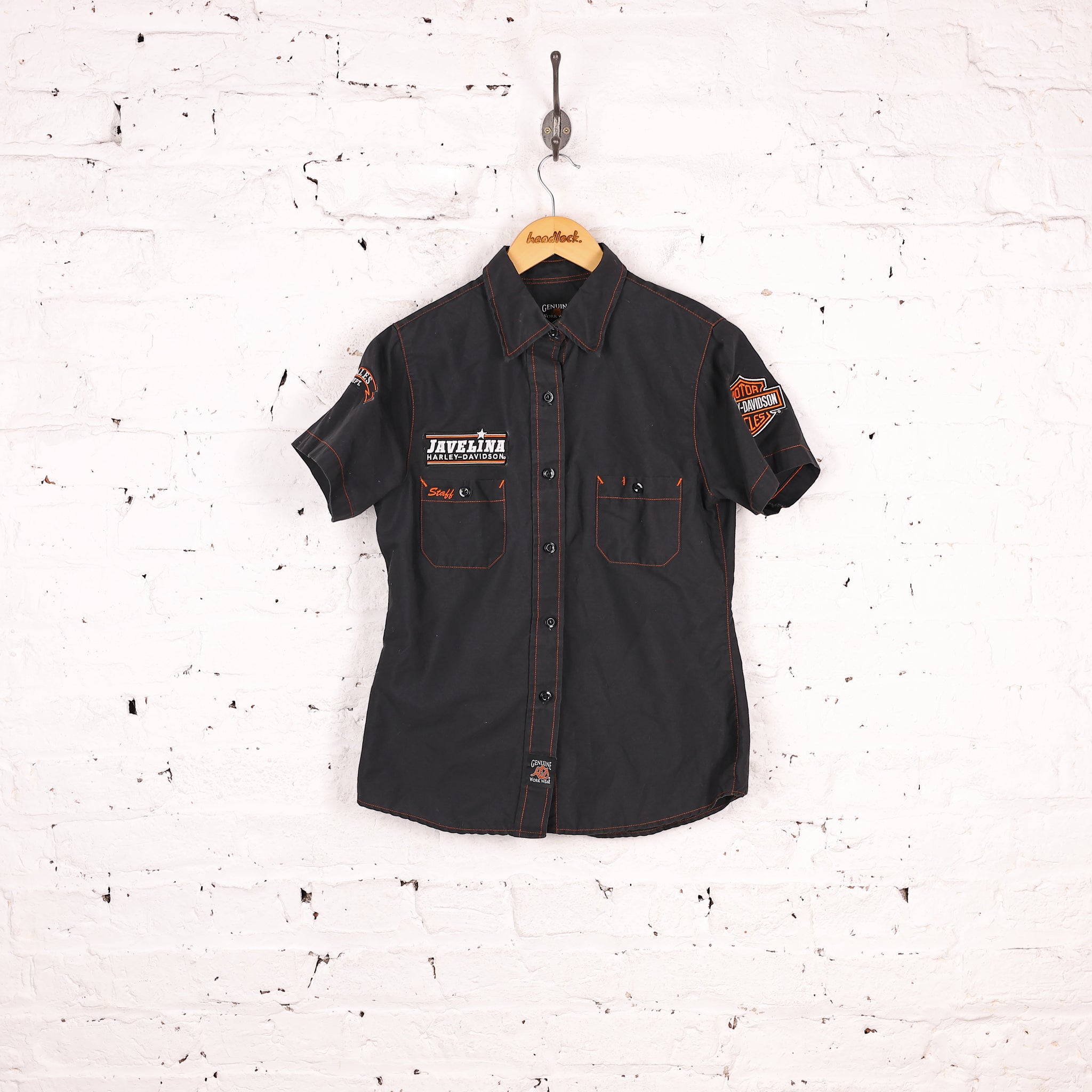 Women's Harley Davidson Staff Fitted Shirt - Black