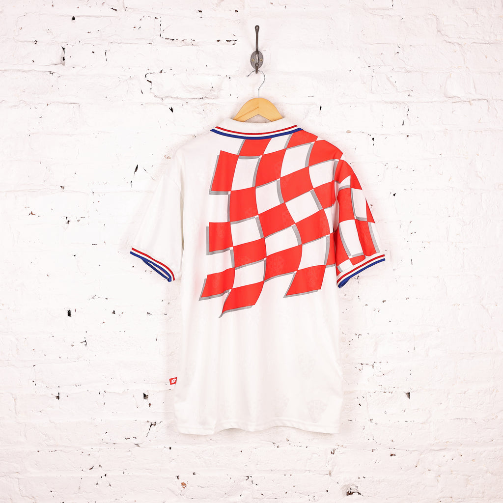 Croatia Lotto 1998 Home Football Shirt - White - XL
