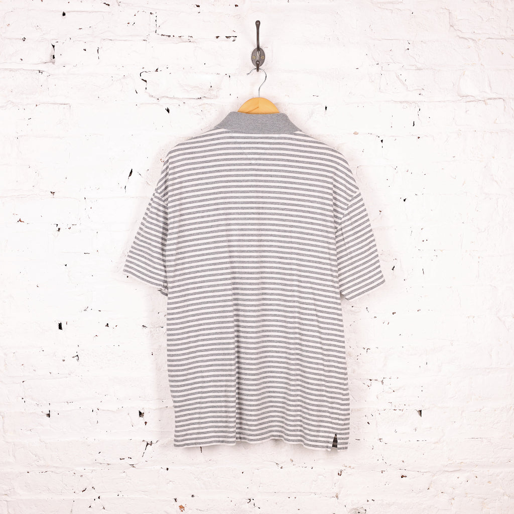 Tommy Hilfiger Striped Polo Shirt - Grey - XL