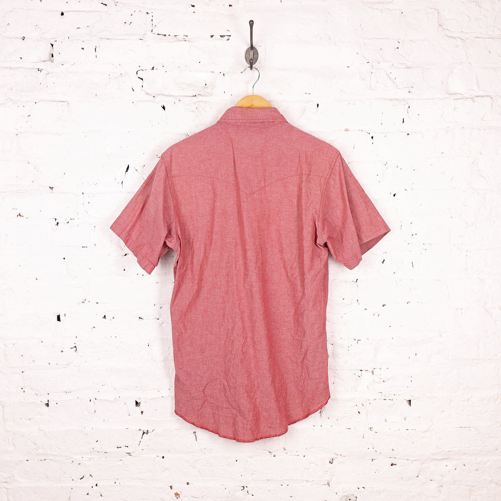 Wrangler Short Sleeve Western Shirt - Red - M