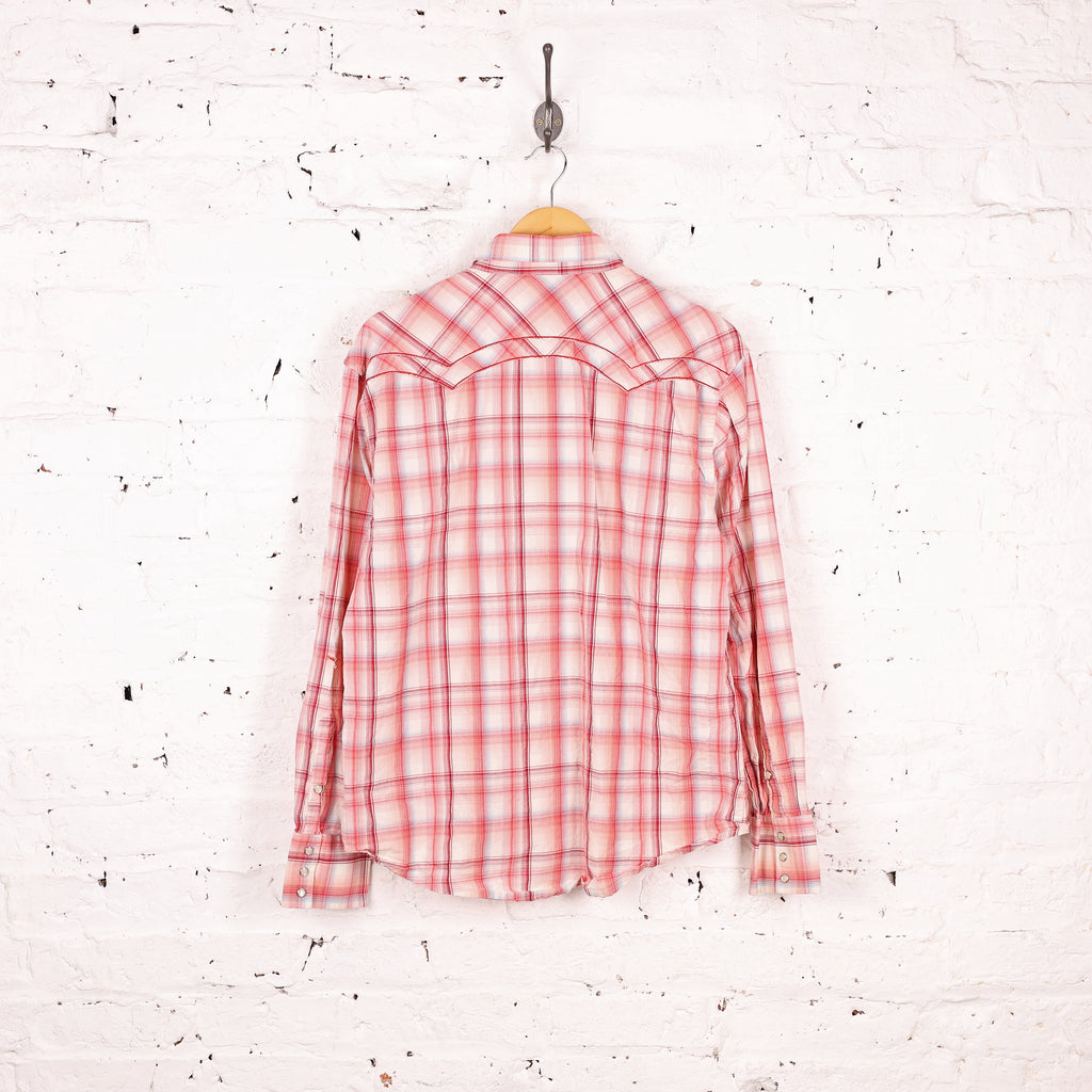 Women's Wrangler Western Check Shirt - Pink - Women's L