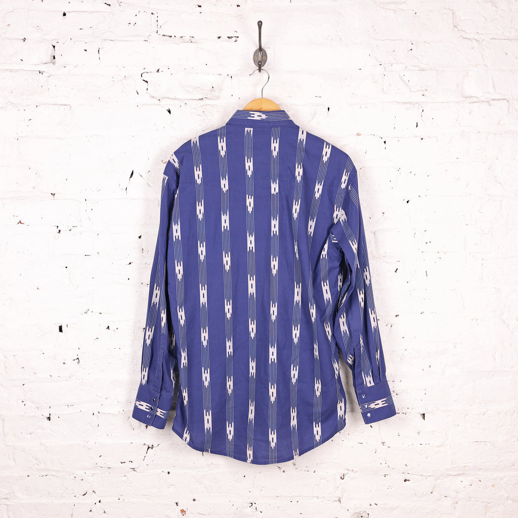 Wrangler Striped Western Shirt - Blue - M