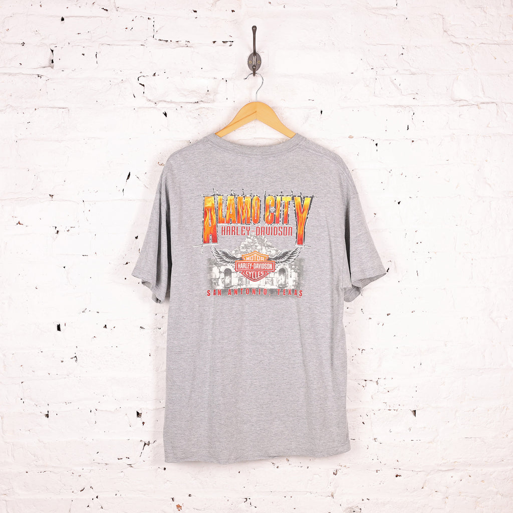 90s Harley Davidson Short Sleeve T Shirt - Grey - XL