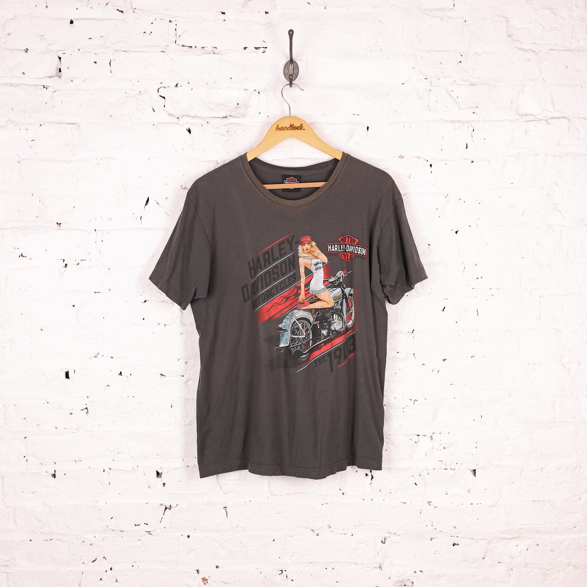 Harley Davidson Short Sleeve T Shirt - Grey - L – Headlock