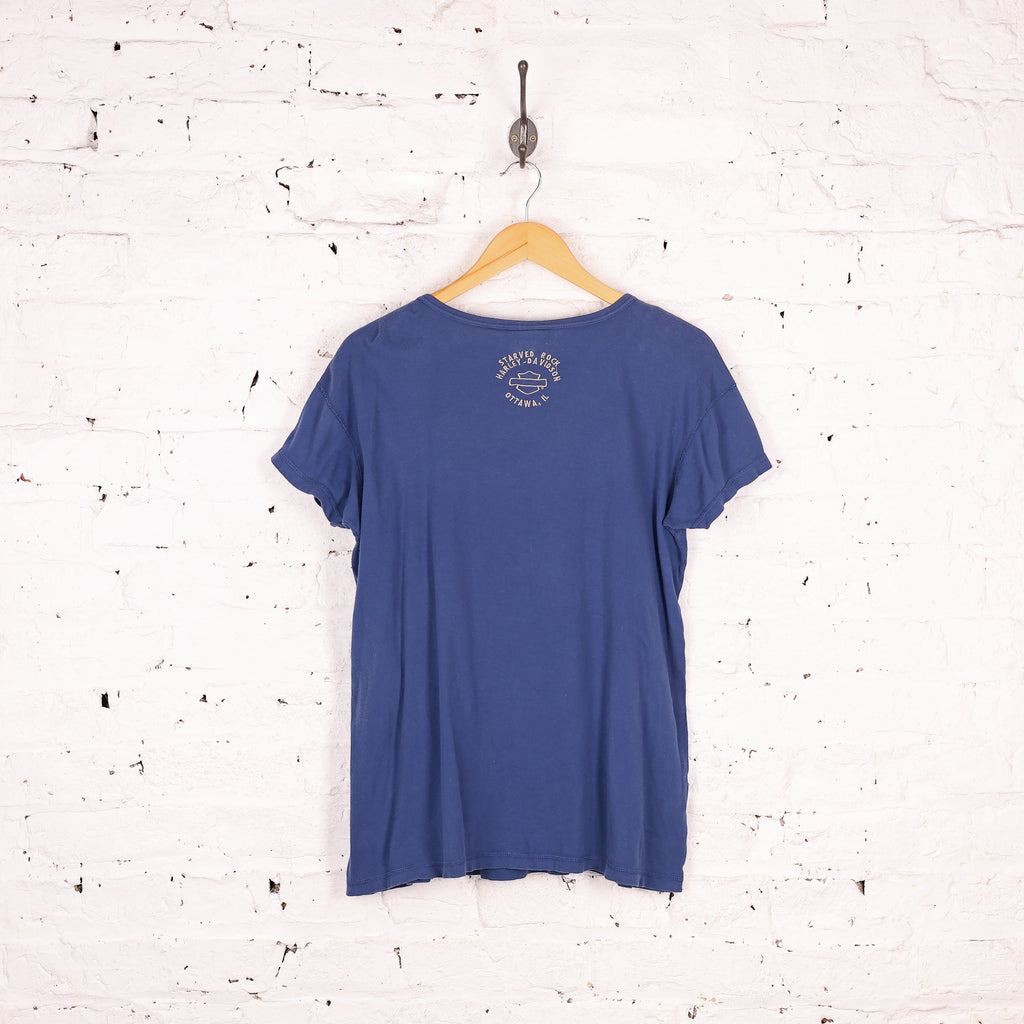 Women's Harley Davidson T Shirt - Blue - Women's XL