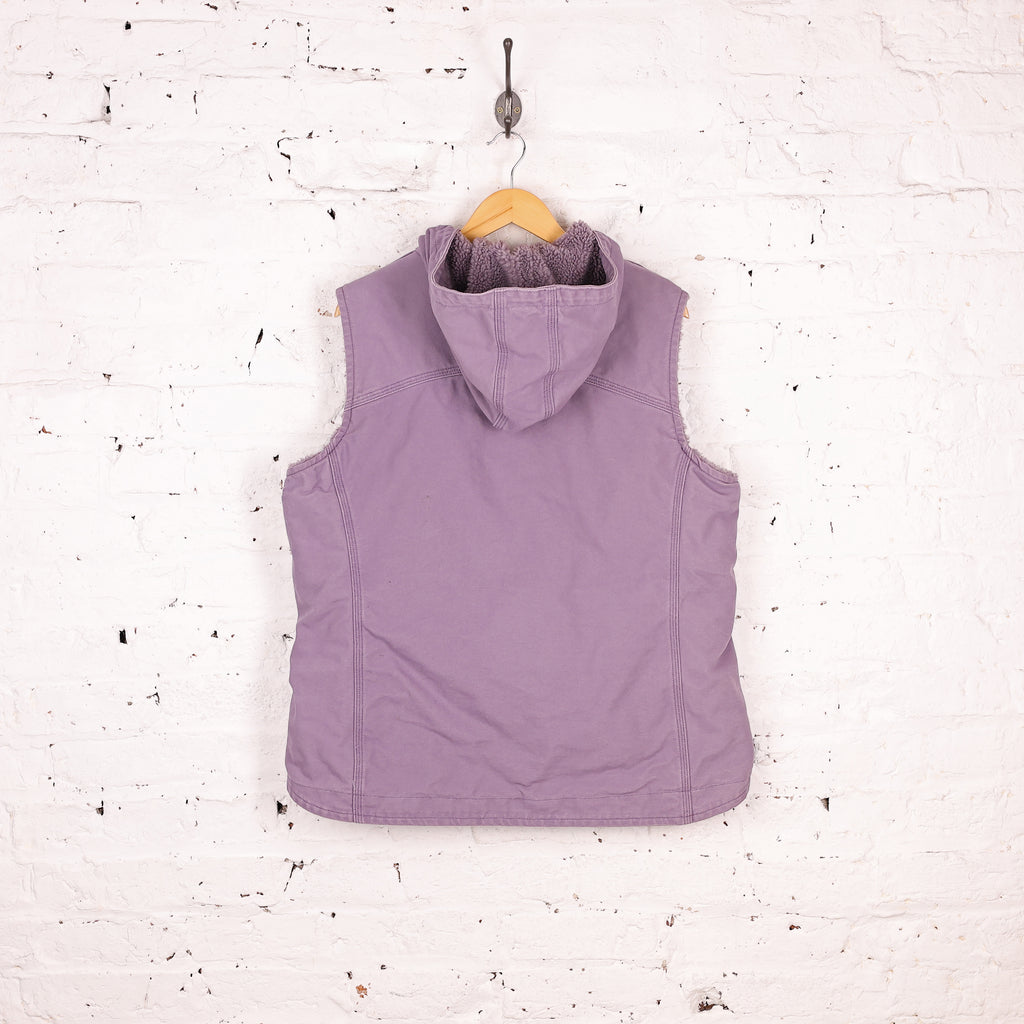 Women's Carhartt Sleeveless Hooded Work Jacket - Purple - Women's XL