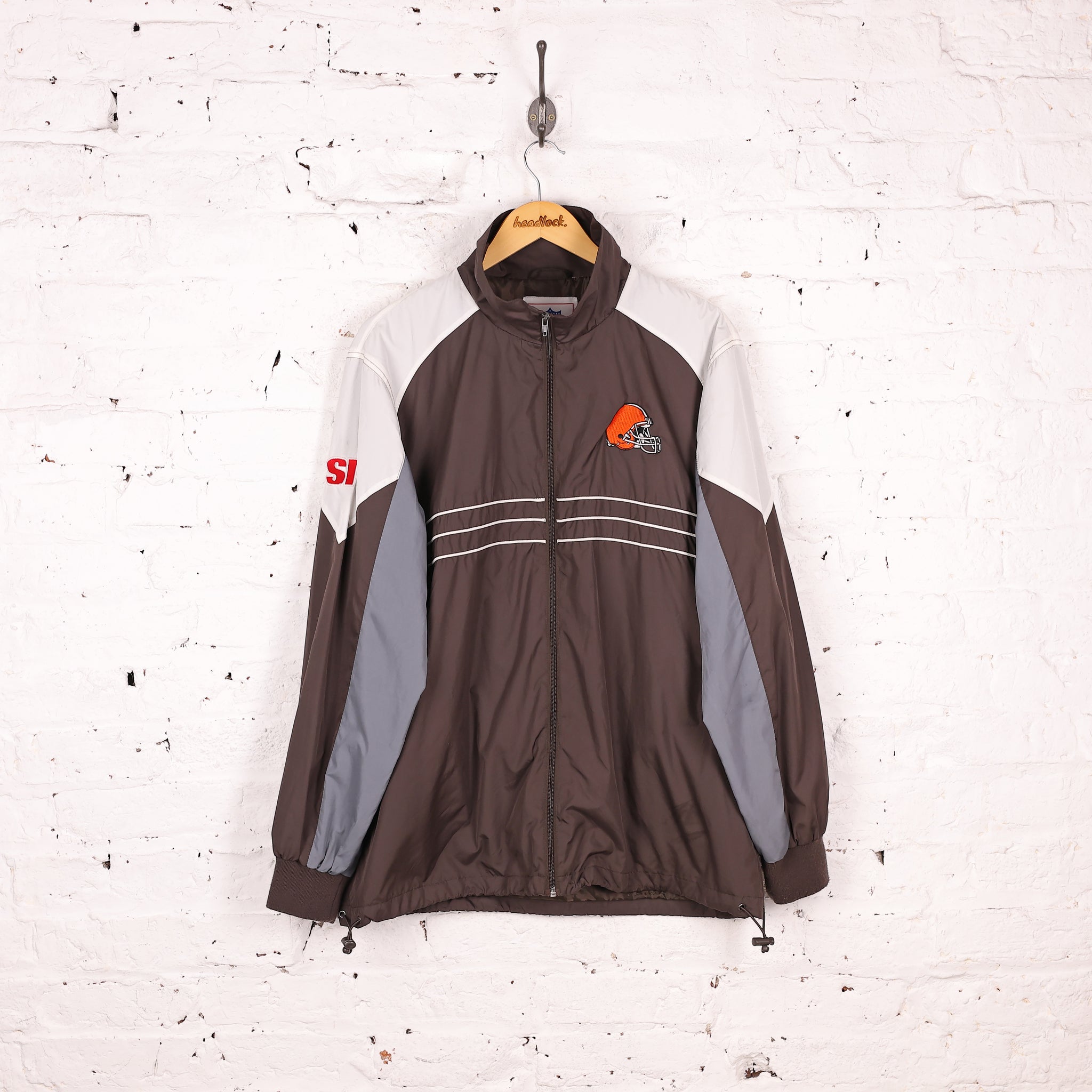 Cleveland Browns NFL Shell Jacket - Brown - L – Headlock