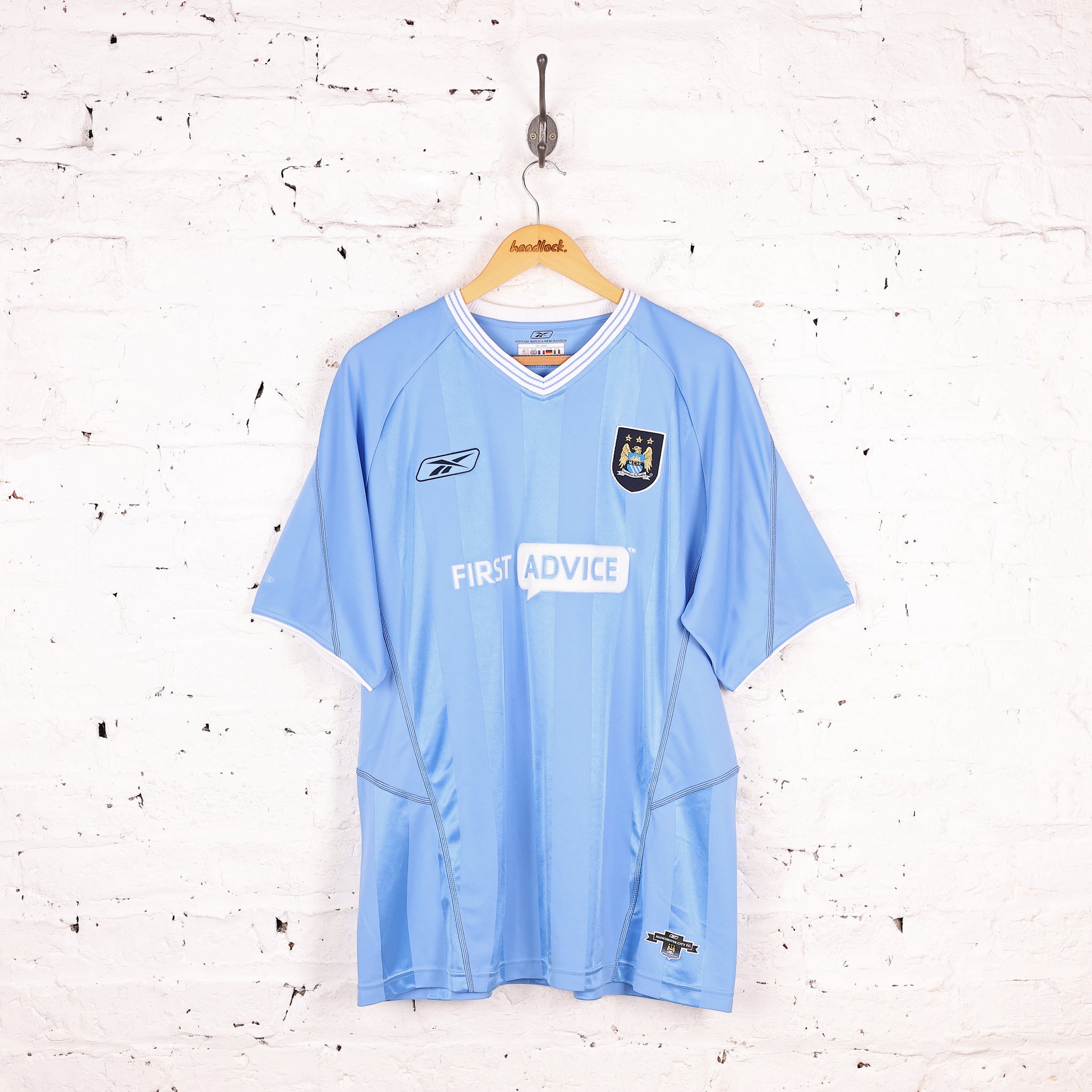 Manchester City 2003 Reebok Home Football Shirt - Blue - XL