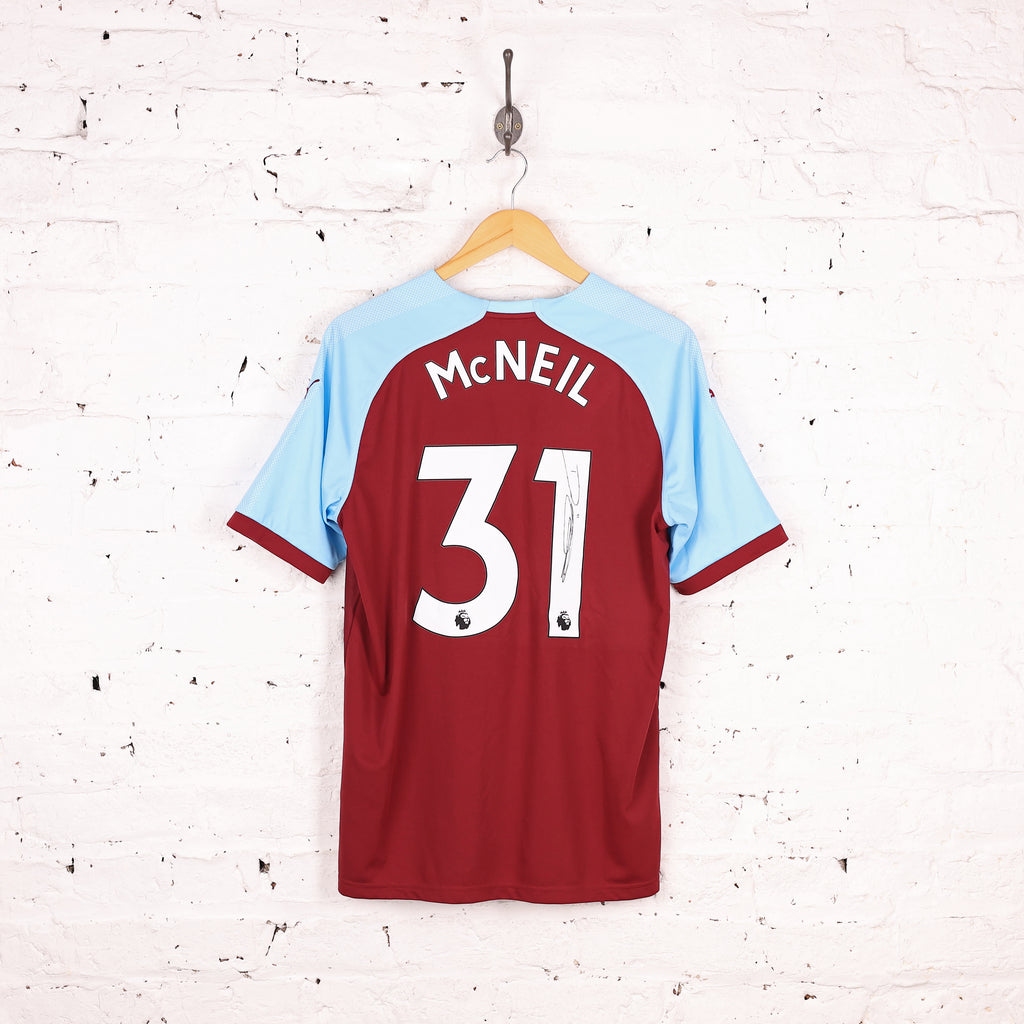Burnley 2018 Signed McNeil Home Football Shirt - Maroon - L