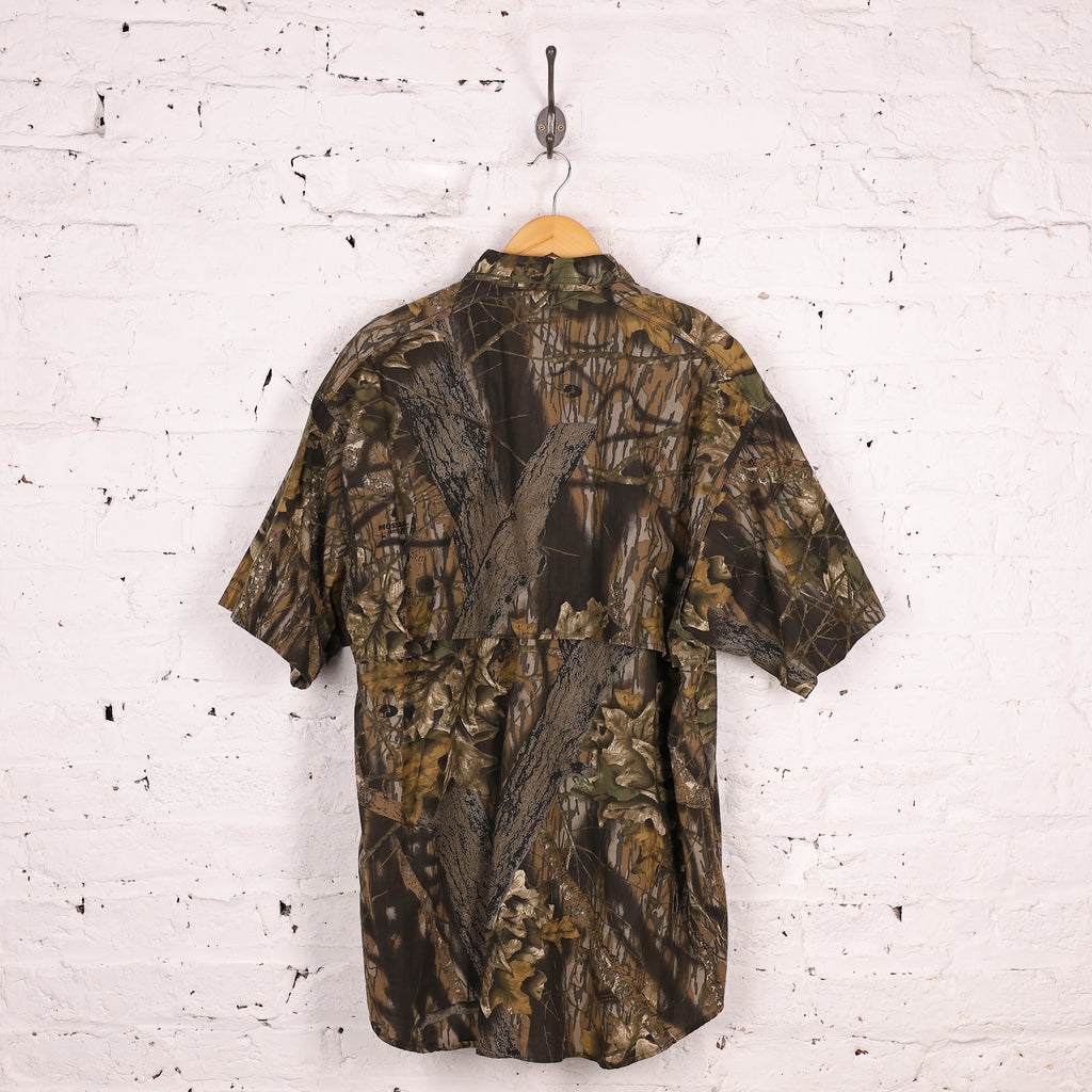 Columbia Real Tree Camo Short Sleeve Shirt - Green - XL