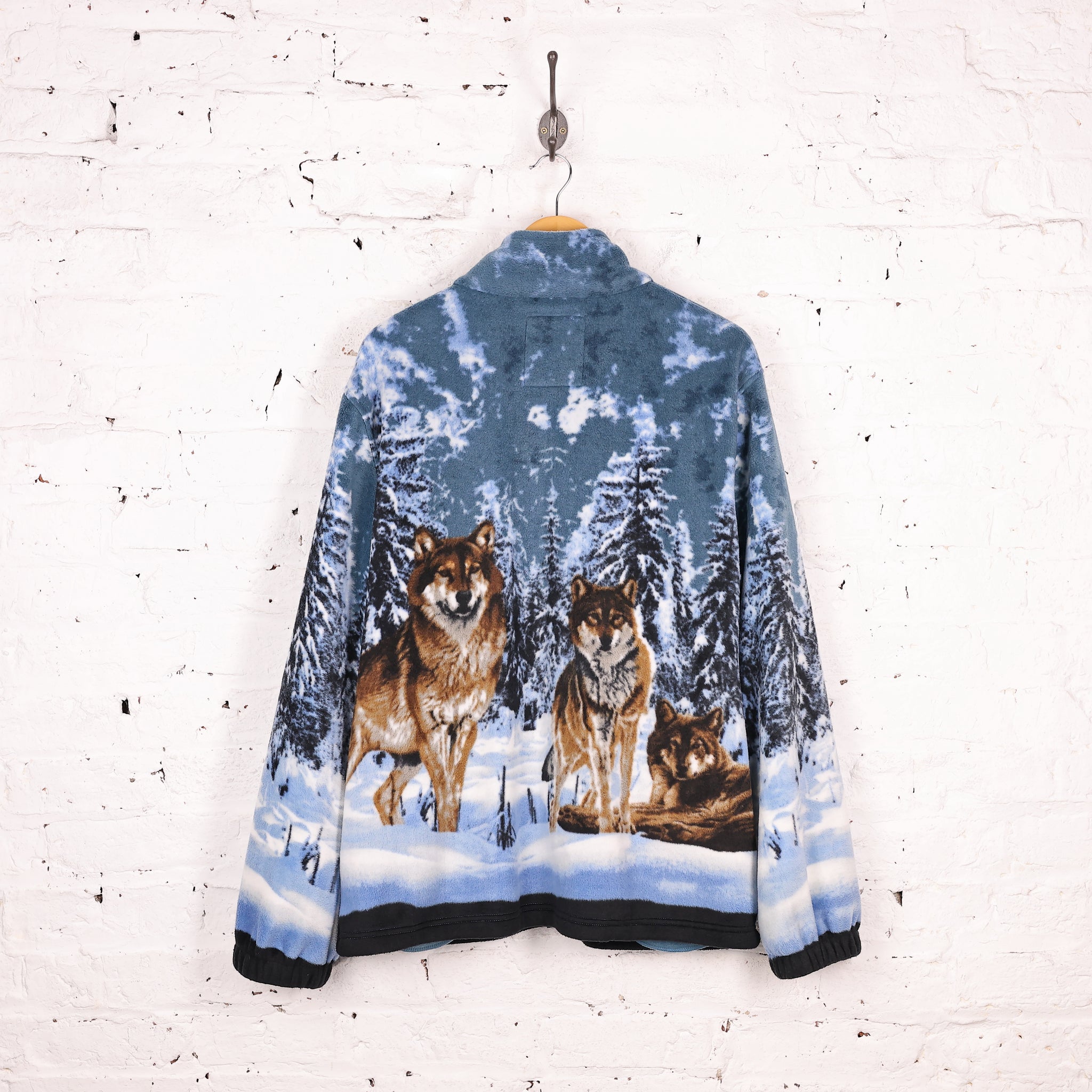 Wolf Fleece Jacket - Blue - L – Headlock