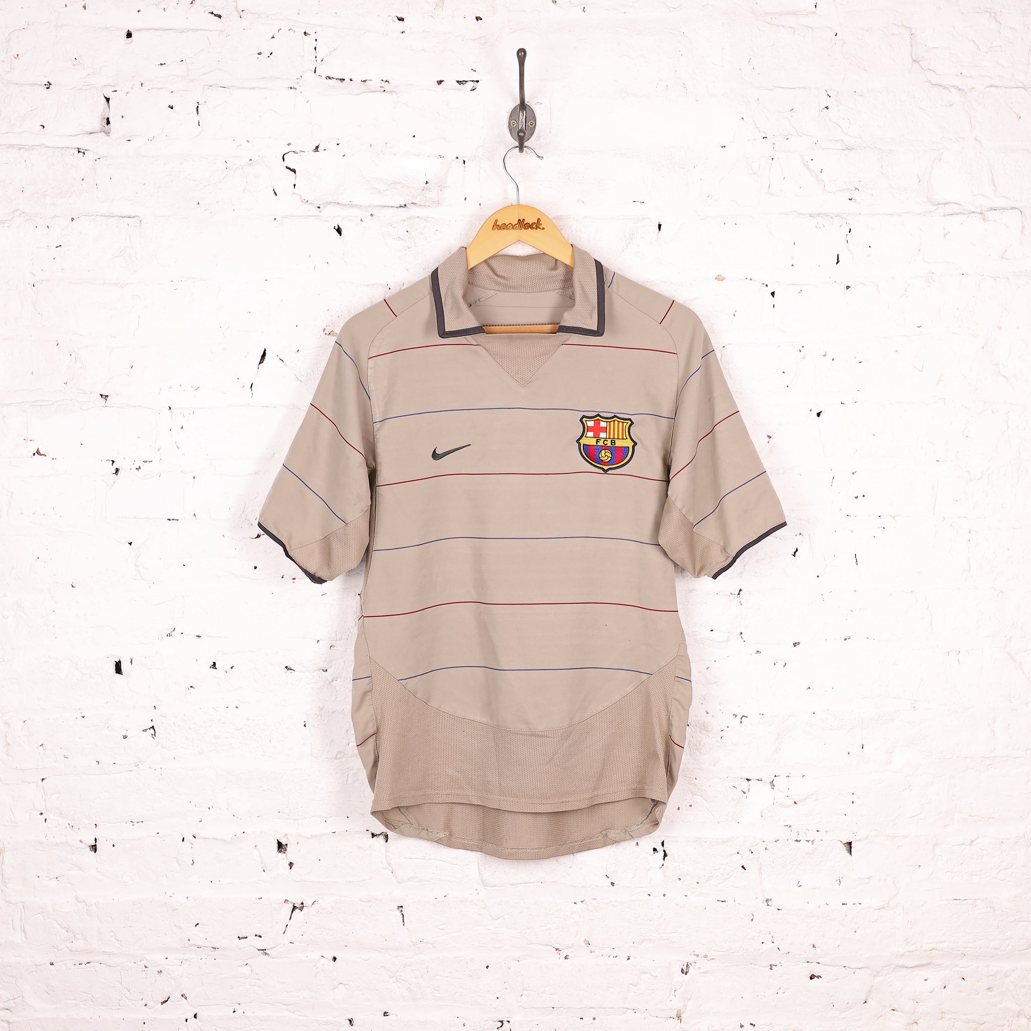 Barcelona Nike 2003 Away Football Shirt - Gold - S – Headlock