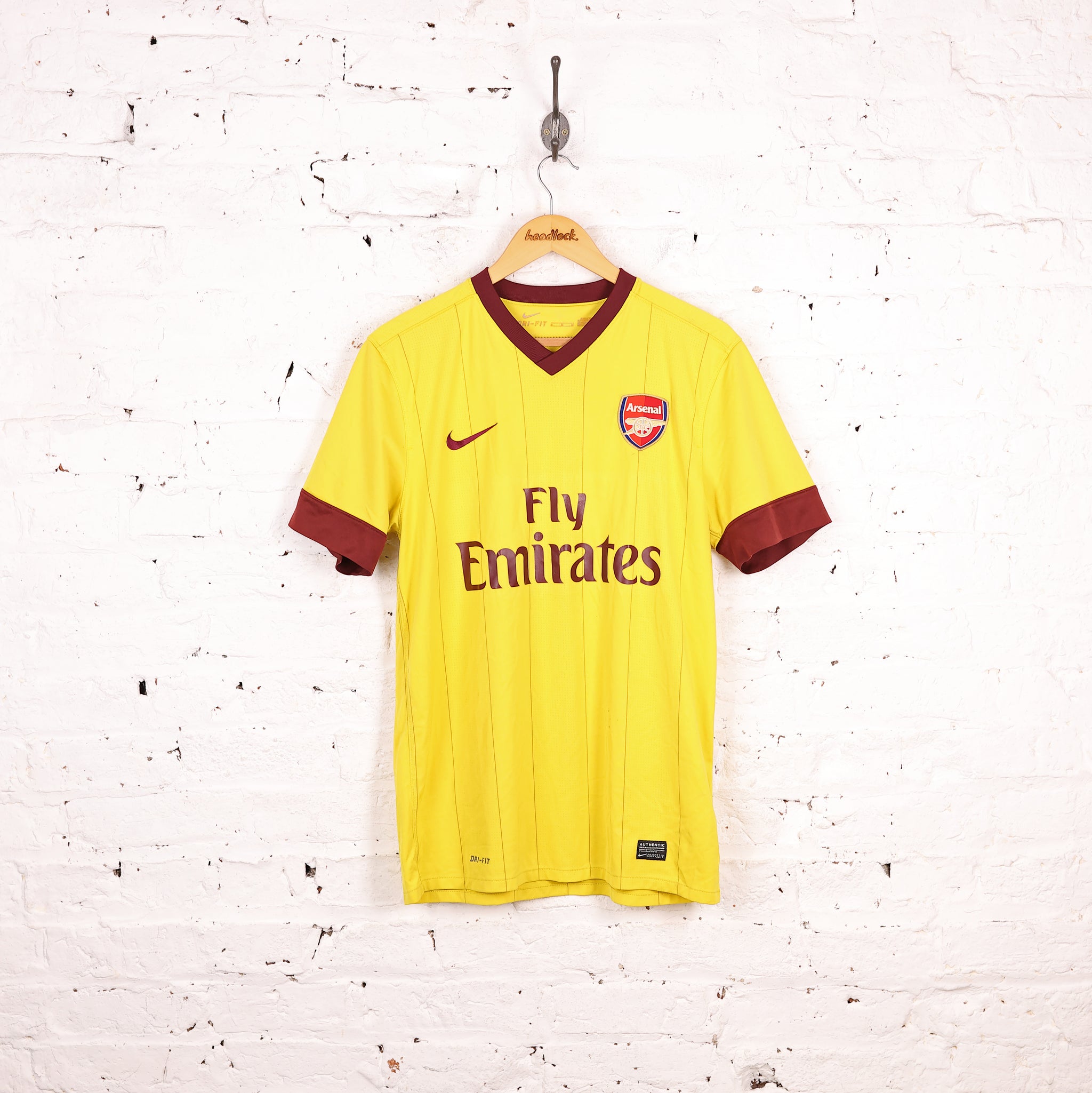Nike Arsenal FC 2012 Walcott Third Kit Football Shirt - Yellow - M