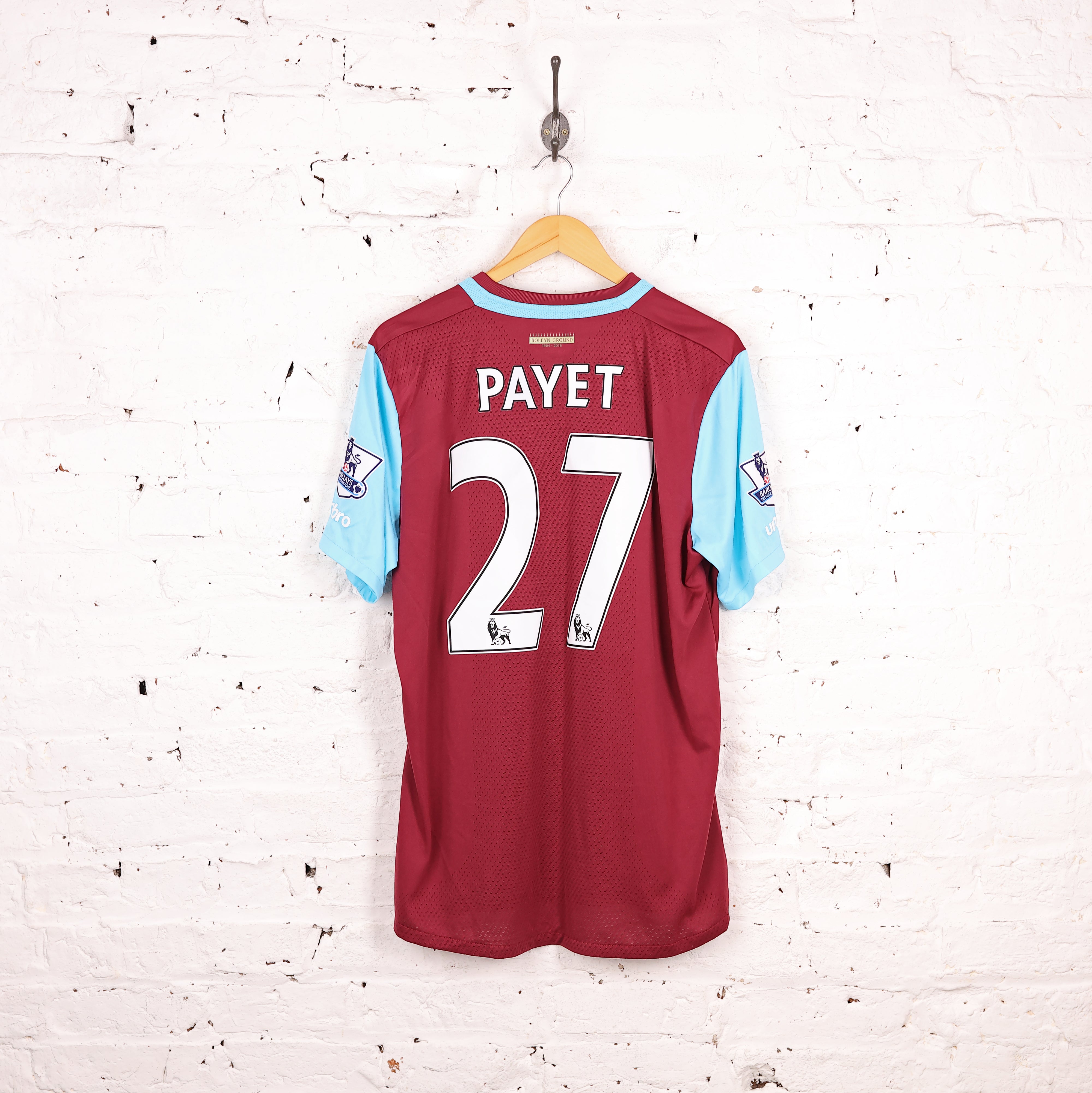 Umbro West Ham United Dimitri Payet 2015 Home Football Shirt