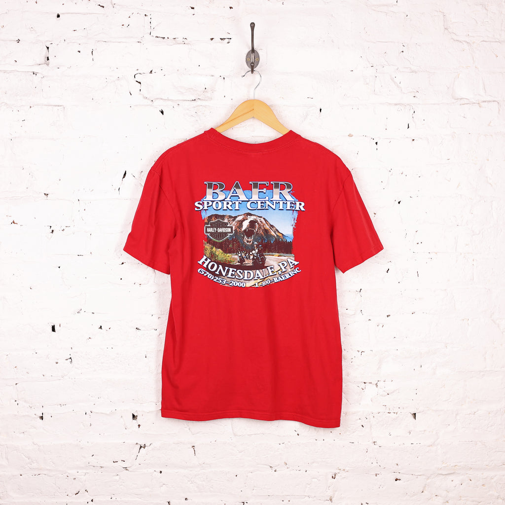 Harley Davidson Baer Sports Center T Shirt - Red - L