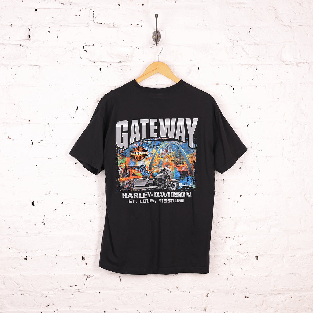 Harley Davidson Gateway Missouri T Shirt - Black - L