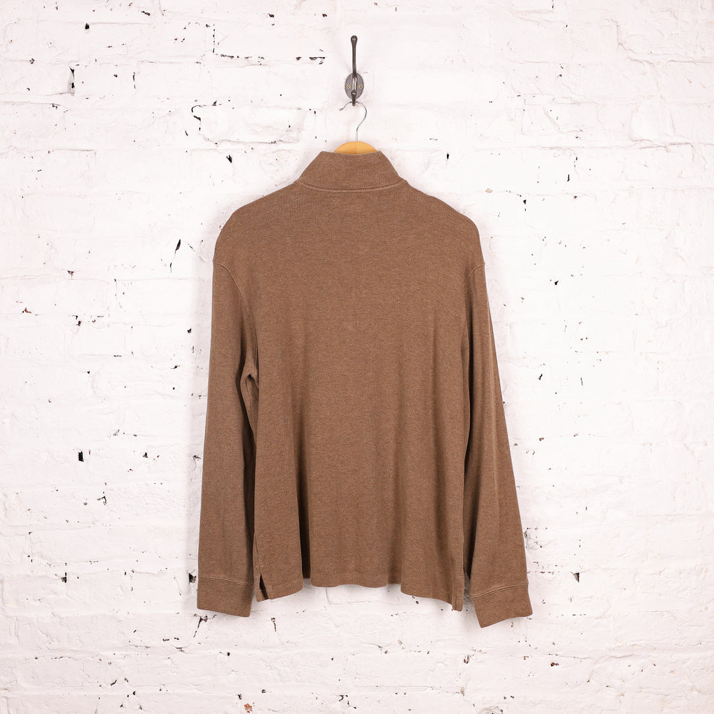 Ralph Lauren 1/4 Zip Sweatshirt - Brown - L