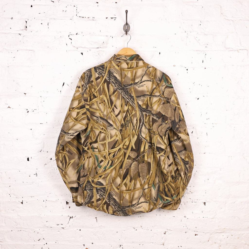 Real Tree Camouflage Quilted Shirt - Brown - L