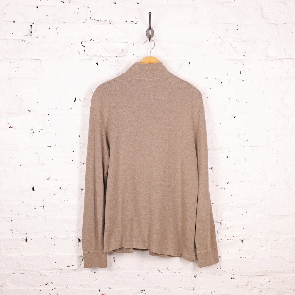 Ralph Lauren 1/4 Zip Sweatshirt - Beige - L