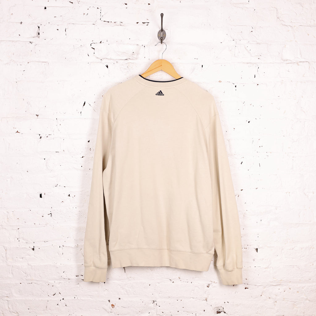 90s Adidas Sweatshirt - Cream - L