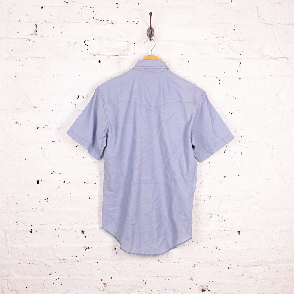 Wrangler Western Short Sleeve Shirt - Blue - L