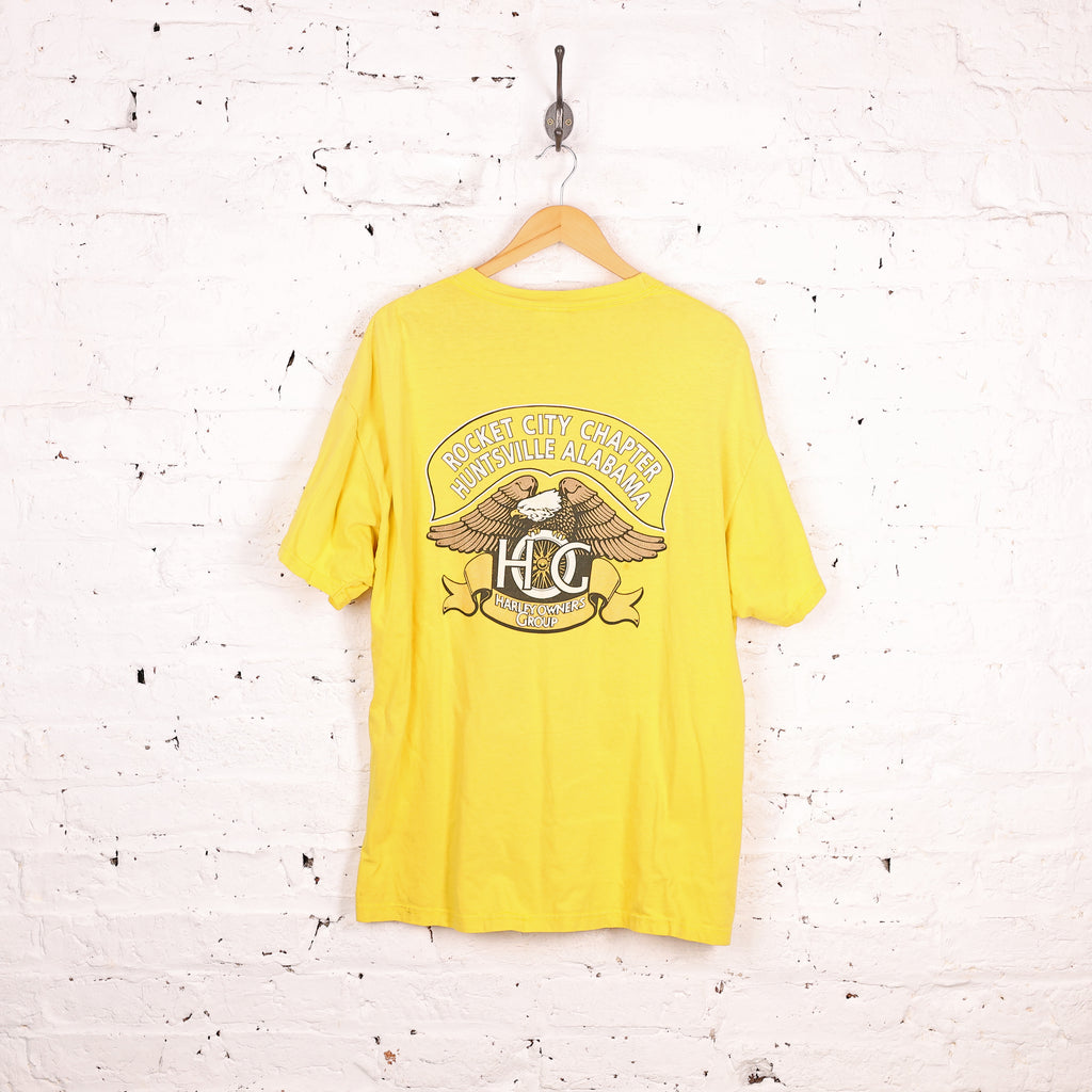 Harley Davidson Owners T Shirt - Yellow - XL
