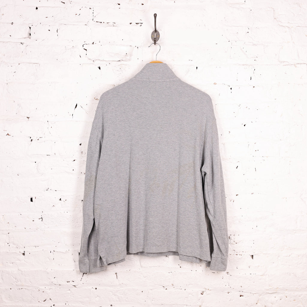 Ralph Lauren Estate Rib 1/4 Zip Sweatshirt - Grey - XL