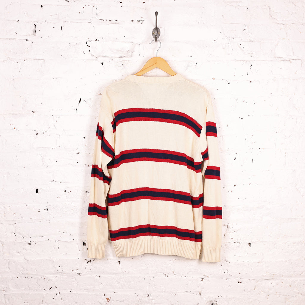 Tommy Hilfiger Striped Knit Jumper - White - M
