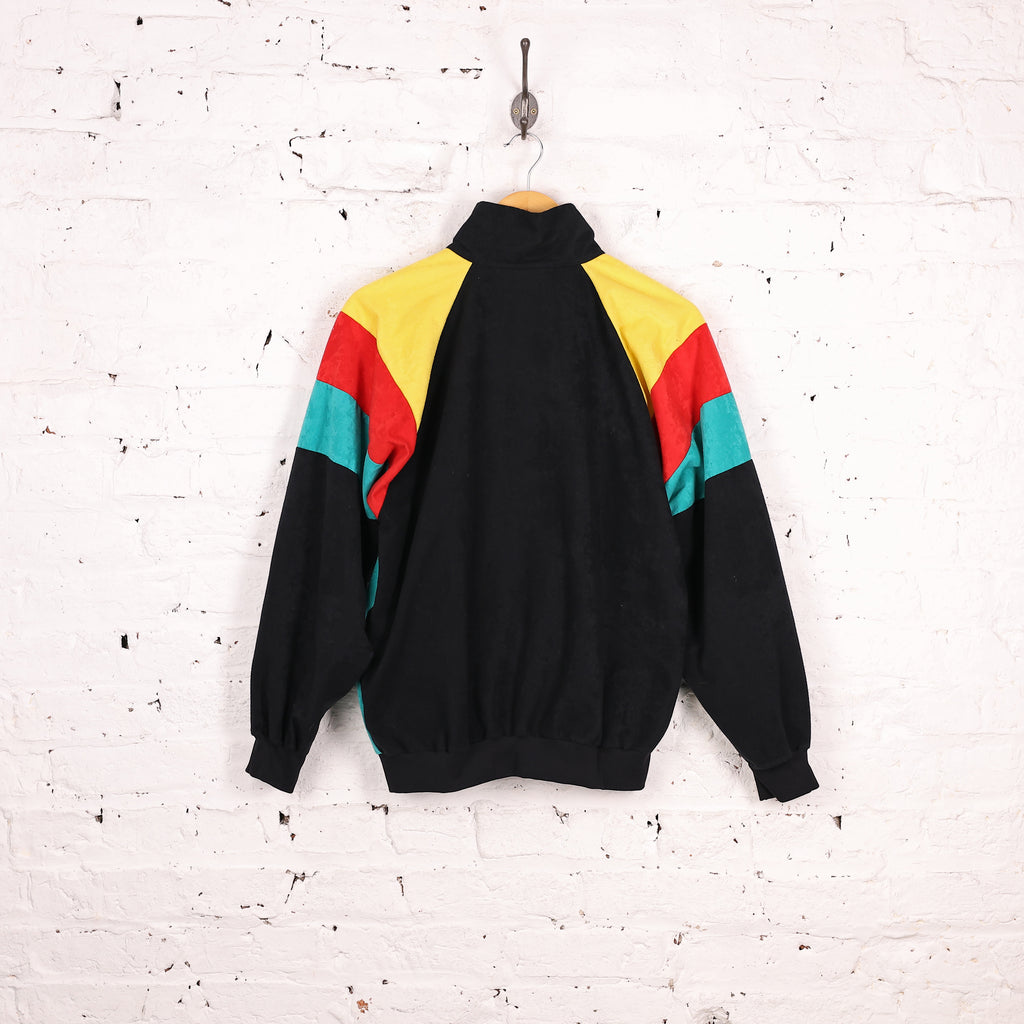90s Puma Velour Tracksuit Top Jacket - Black - M