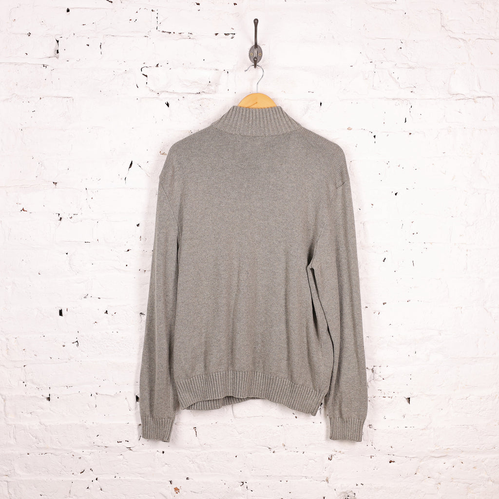 Ralph Lauren 1/4 Zip Knit Jumper - Grey - XL