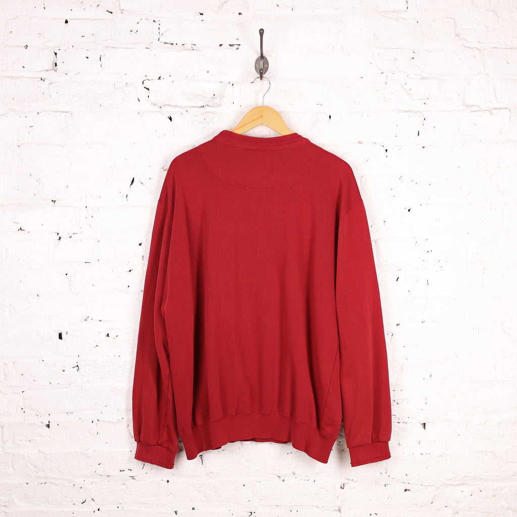 90s Champion Spell Out Sweatshirt - Red - XL