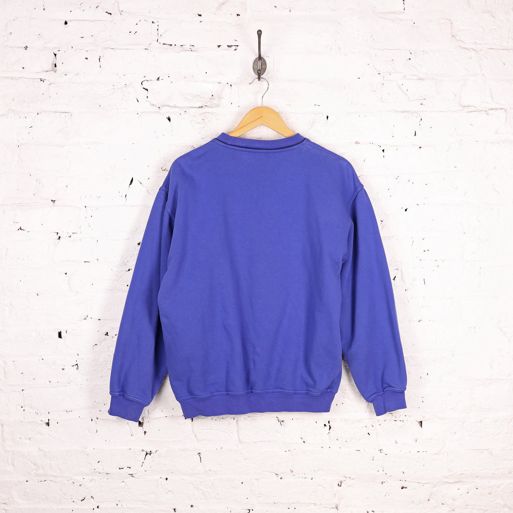 90s Fila Spell Out Sweatshirt - Blue - M