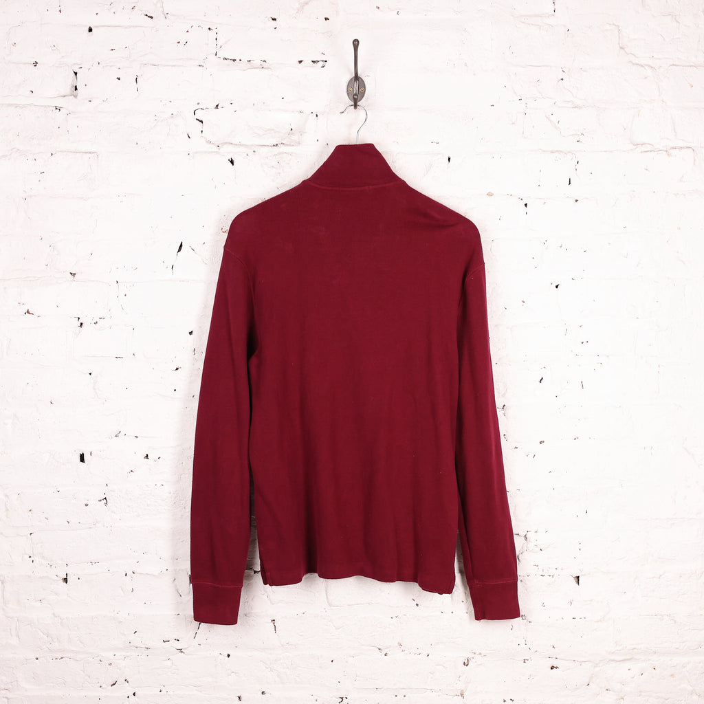 Ralph Lauren 1/4 Zip Sweatshirt - Maroon - S