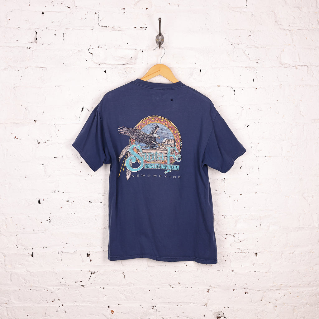 Harley Davidson Santa Fe T Shirt - Blue - L