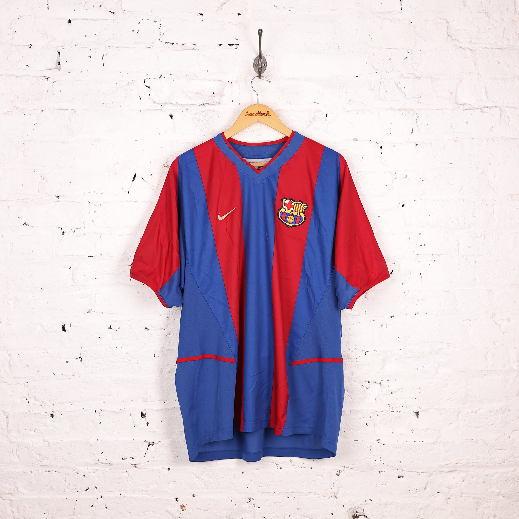 Nike FC Barcelona 2002 Home Football Shirt - Blue - XL – Headlock