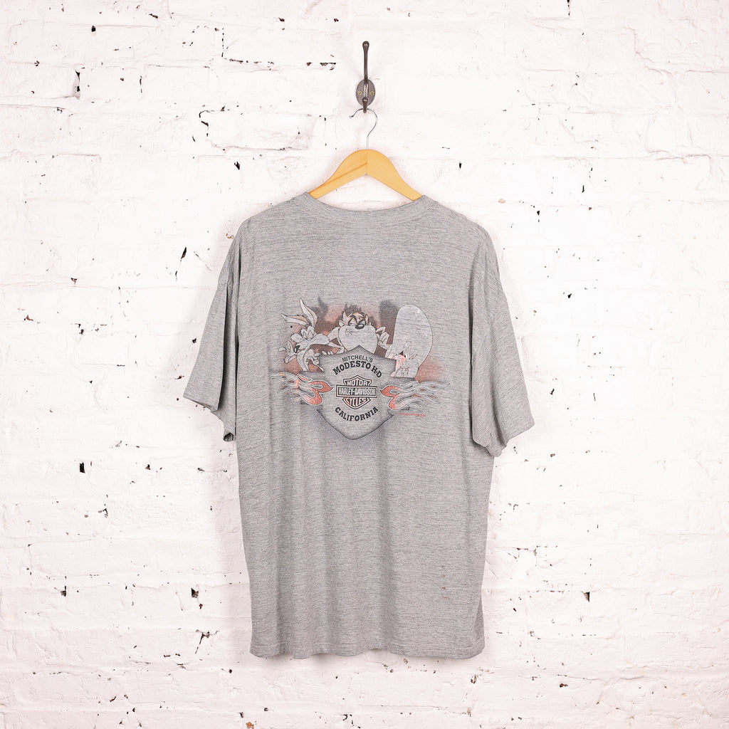 Harley Davidson Looney Tunes T Shirt - Grey - XL