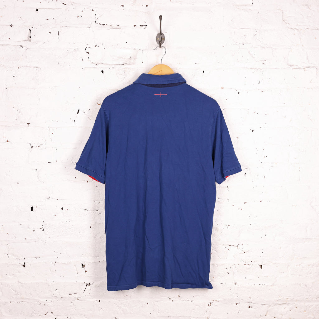 Umbro England Rugby Short Sleeve Polo Shirt - Blue - XL