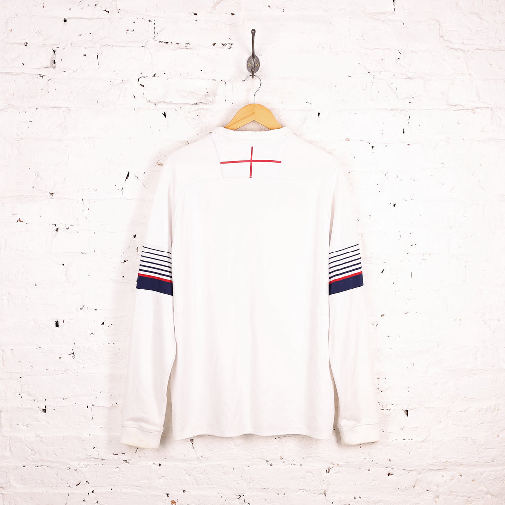 Canterbury England Rugby Long Sleeve Home Shirt - White - L