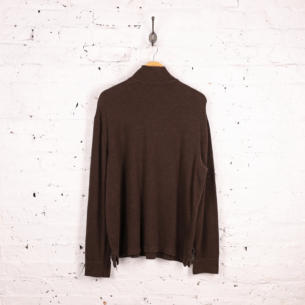 Ralph Lauren 1/4 Zip Sweatshirt - Brown - XL