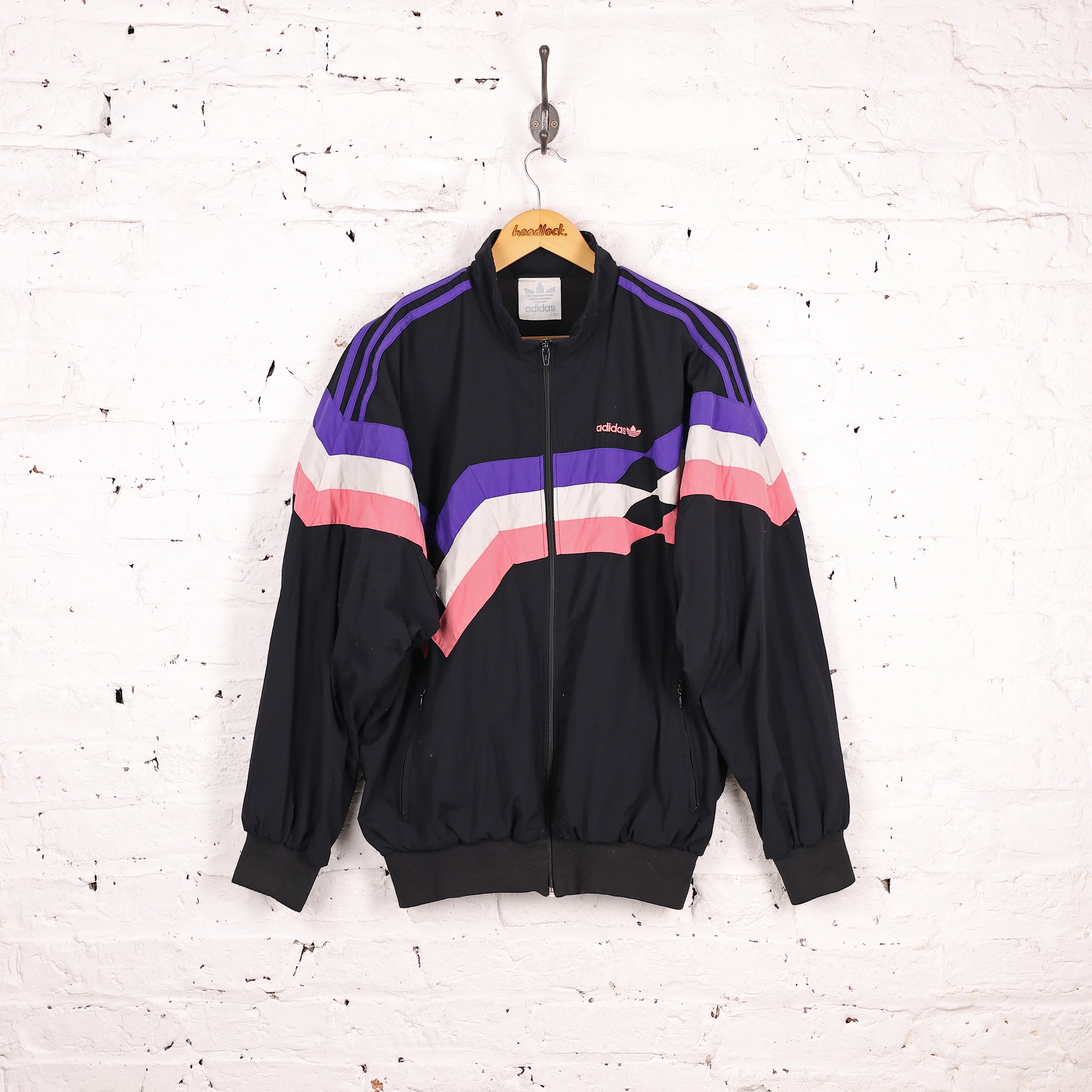 トップス 90s adidas track jacket y2k teck black M Adidas Vintage 90's Color Block Full Zip Track Jacket Black