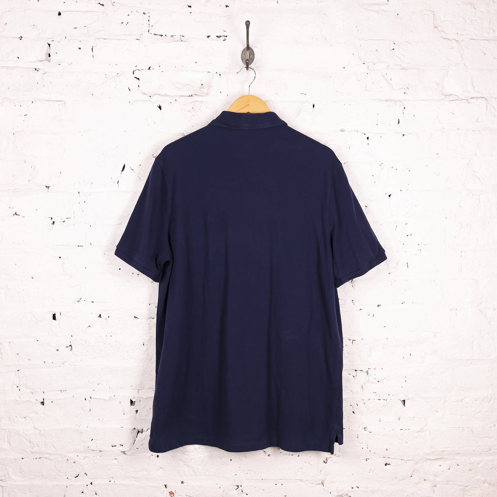 Ralph Lauren Spell Out Short Sleeve Polo Shirt - Blue - XL
