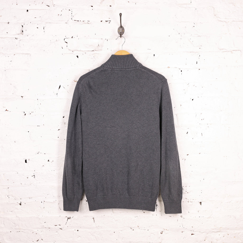 Gant 1/4 Zip Knit Jumper - Grey - M