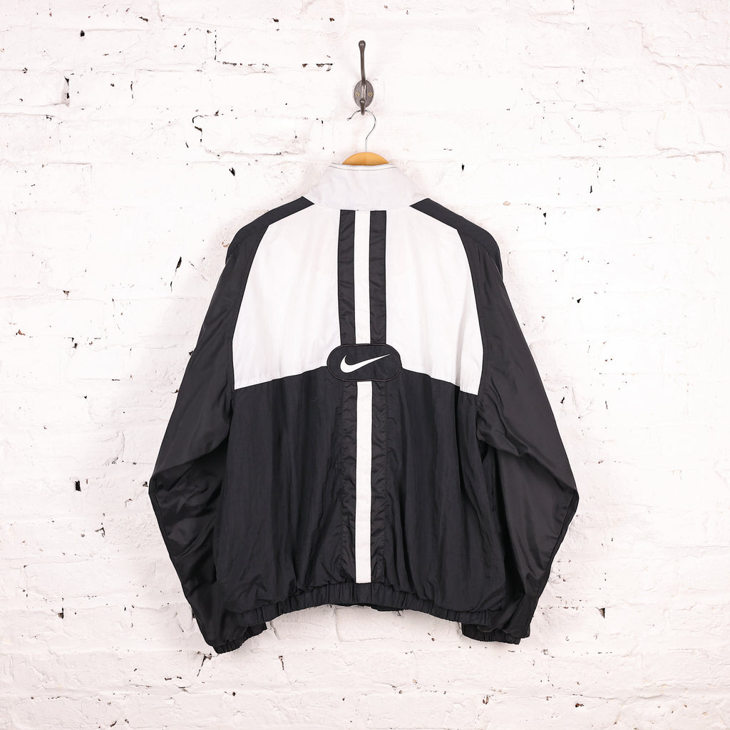90s Nike Shell Tracksuit Top Jacket - Black - L