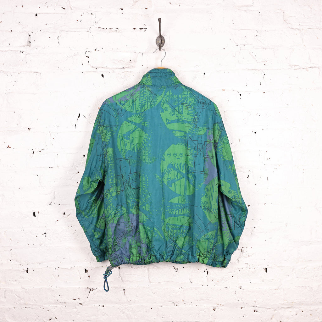 Nike Pattern 1/4 Shell Tracksuit Top Jacket - Green - S