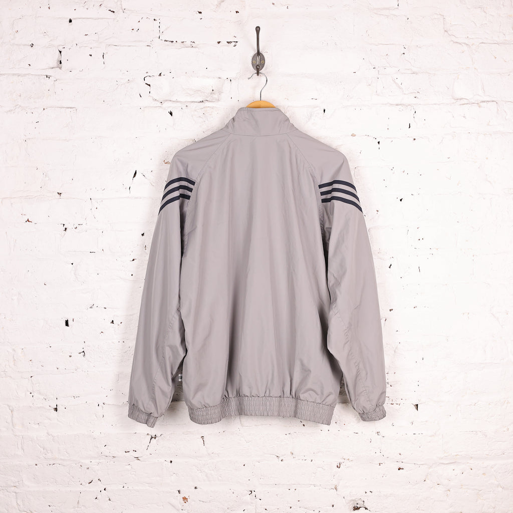 90s Adidas Windbreaker Tracksuit Top Jacket - Grey - M
