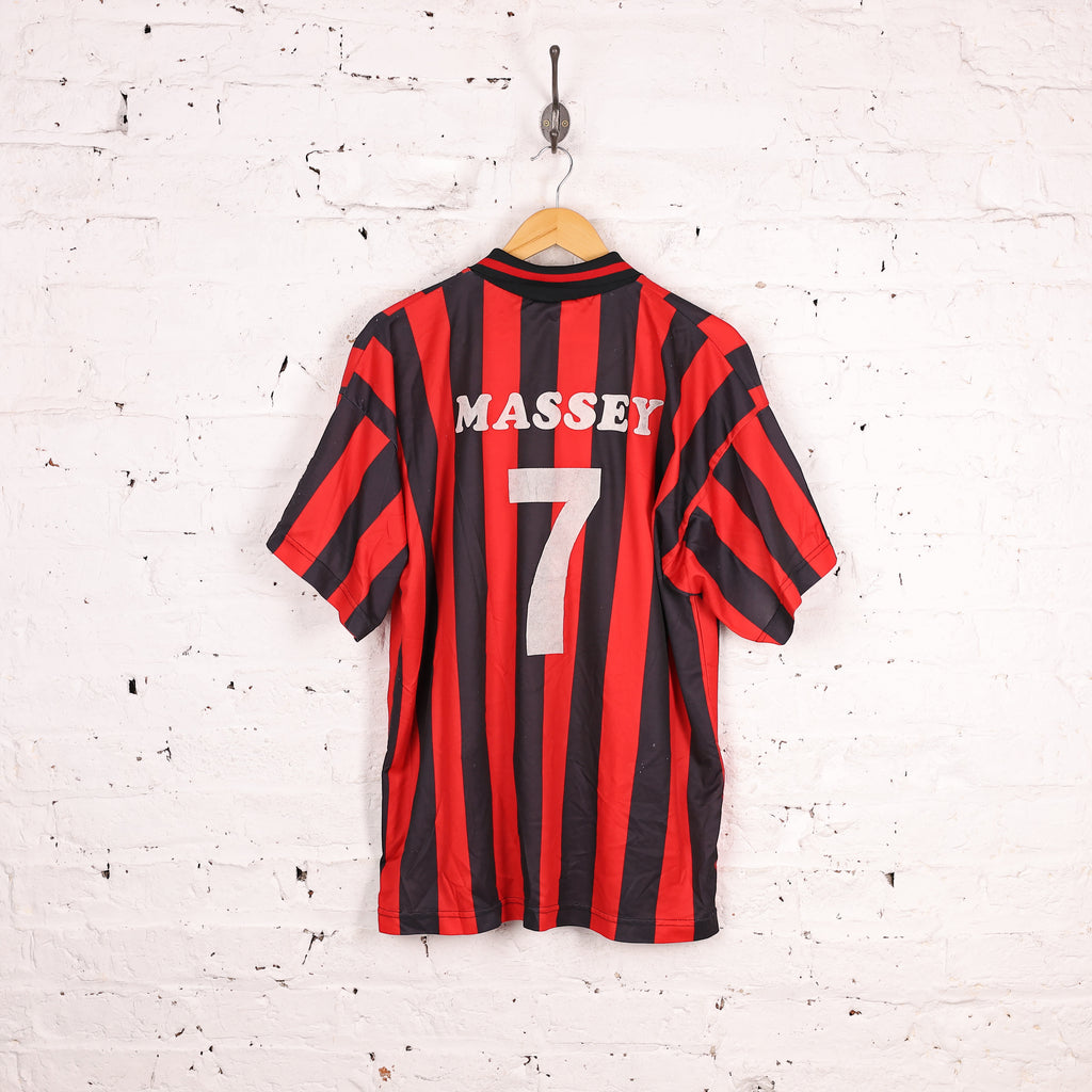 Manor Leisure Oxford United 1994 Stuart Massey Away Football Shirt - Red - XL