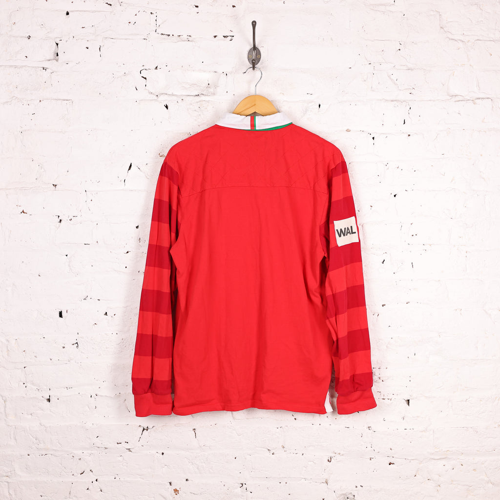 Wales 2019 Rugby World Cup Long Sleeve Polo Shirt - Red - L