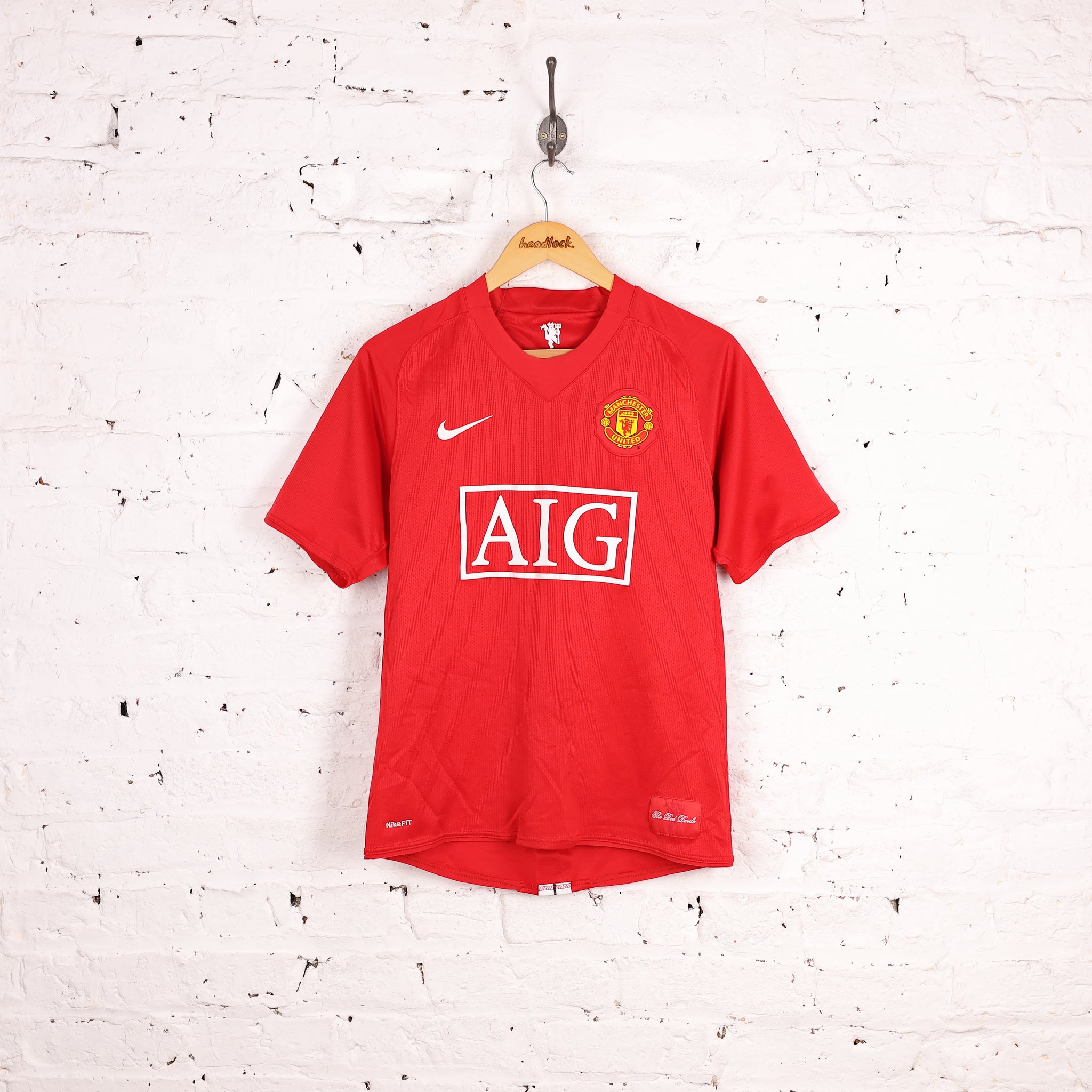 Manchester United 2007 Nike Ferdinand Home Football Shirt - Red