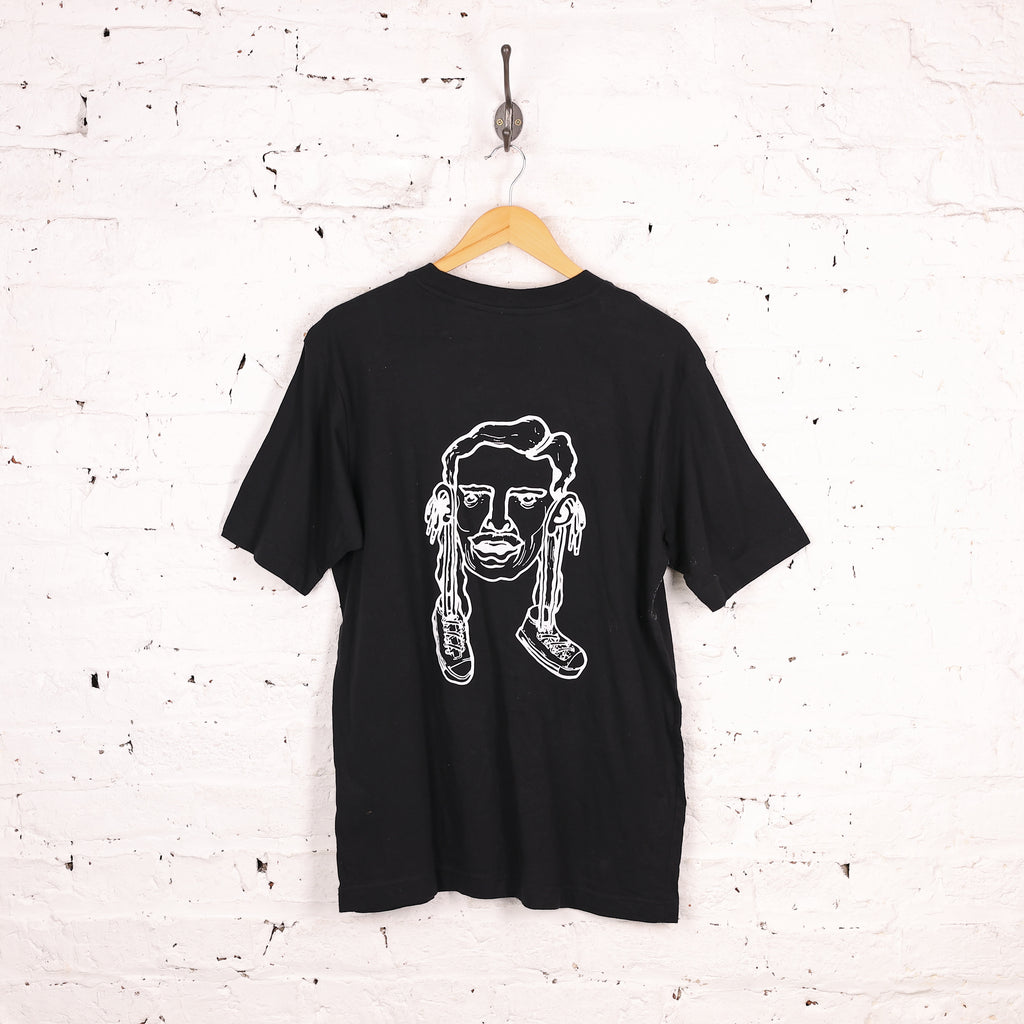 Headlock Man Organic Cotton Loose Fit T Shirt - Black - S/XL